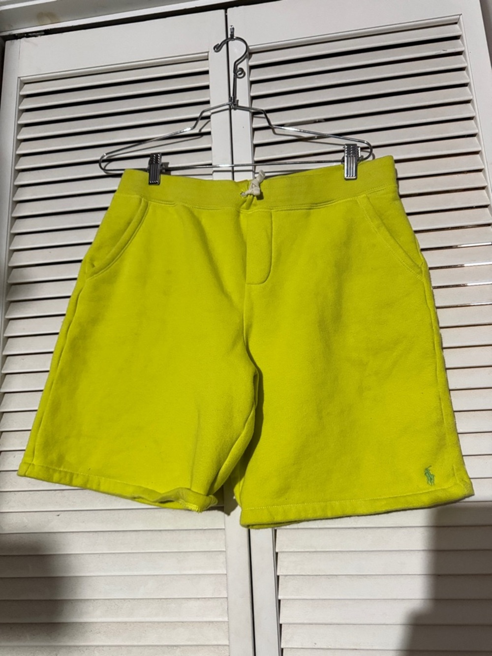 Polo by Ralph Lauren Neon Yellow Terry Athletic Shorts